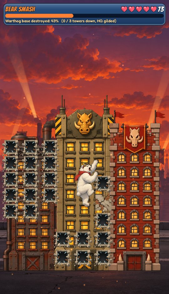 A giant polar bear rampage